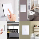 Interrupteur tactile en verre trempé blanc - CRYSTAL