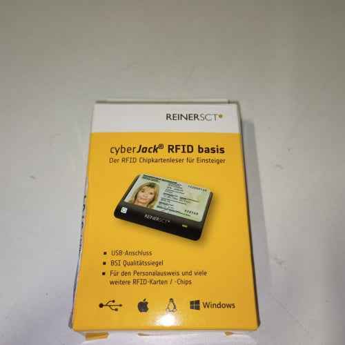 Retour client Ecost Reiner SCT cyberJack RFID Basis nPA Lecteur de carte à puce eID BSICertifié avec lo