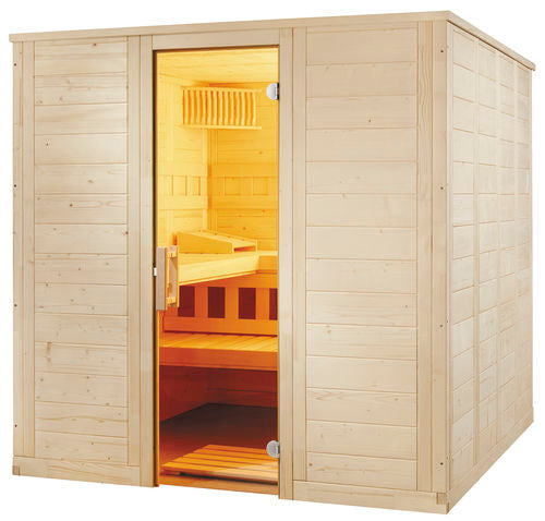 Cabine de Sauna WELLFUN MINI de SENTIOTEC 206x206 cm clicktofournisseur.com