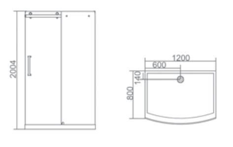 Cabine de douche complète ELIXIR 400 80x120 cm avec vitrification NANOSKIN clicktofournisseur.com