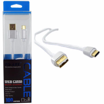 Câble data usb-c type c renforcé rigide gris tressé pour samsung galaxy s8 - Clicktofournisseur.com