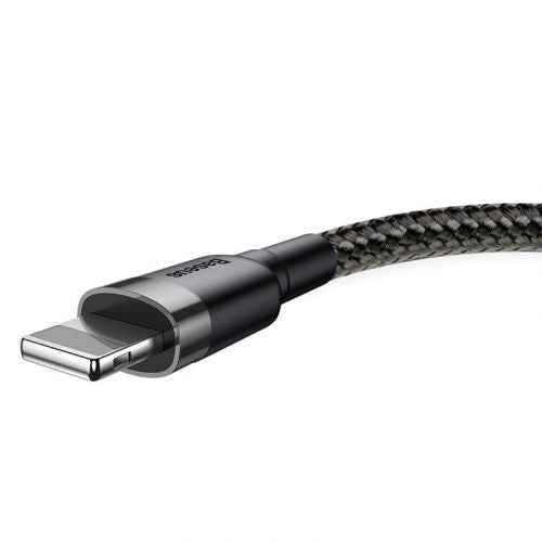 Baseus Lightning Cafule Cable 2.4A 1m Gray + Black (CALKLF-BG1)