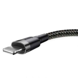 Baseus Lightning Cafule Cable 2.4A 1m Gray + Black (CALKLF-BG1)
