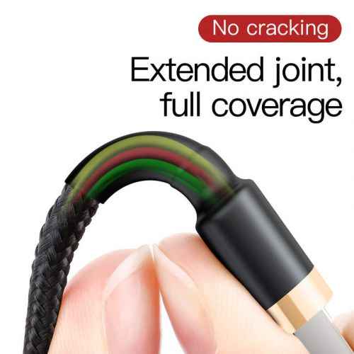 Baseus Lightning Cafule Cable 2.4A 1m Gold + Black (CALKLF-BV1)