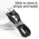 Baseus Lightning Cafule Cable 2.4A 1m Gold + Black (CALKLF-BV1)