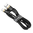 Baseus Lightning Cafule Cable 2.4A 1m Gold + Black (CALKLF-BV1)