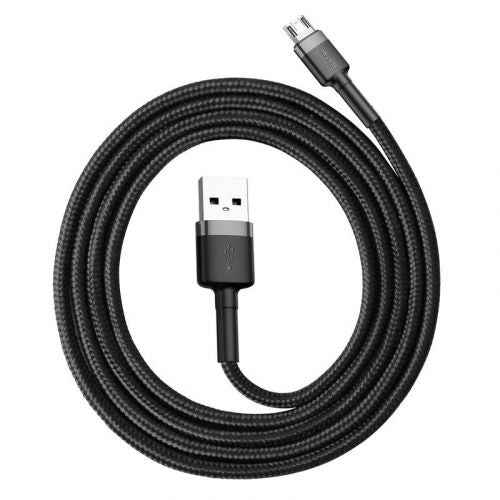 Baseus Micro USB Cafule Cable 2.4A 1m Gray + Black (CAMKLF-BG1)