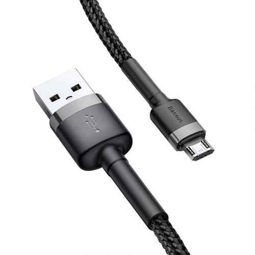 Baseus Micro USB Cafule Cable 2.4A 1m Gray + Black (CAMKLF-BG1)