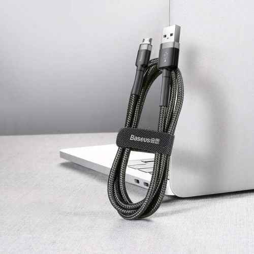 Baseus Micro USB Cafule Cable 2.4A 1m Gray + Black (CAMKLF-BG1)