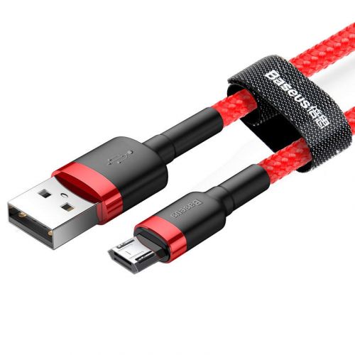 Câble micro usb baseus 15 a 2 m rouge + rouge camklf-c09