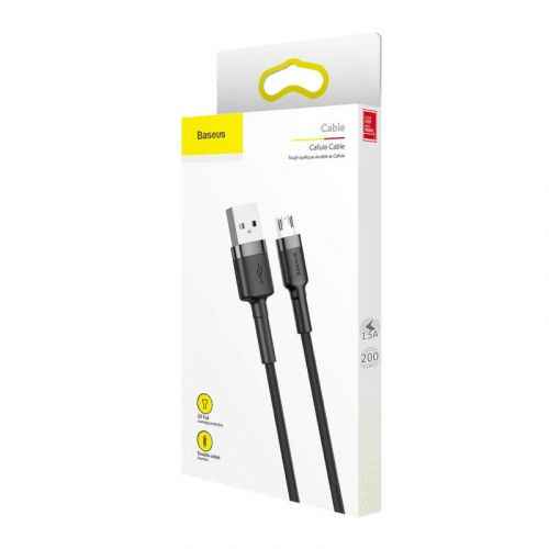 Câble Micro USB Baseus 1,5 A 2 m Gris + Noir (CAMKLF-CG1)