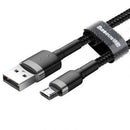 Câble Micro USB Baseus 1,5 A 2 m Gris + Noir (CAMKLF-CG1)
