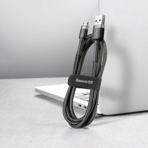Câble Micro USB Baseus 1,5 A 2 m Gris + Noir (CAMKLF-CG1)