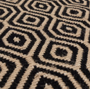 Tapis moderne en jute et coton lattice