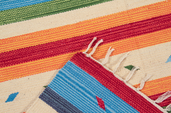 Tapis kilim orient moderne tissé en coton ARYA