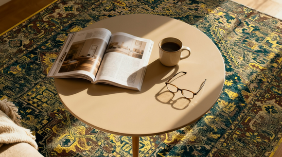 Tapis de salon style orient tissé plat ZERY