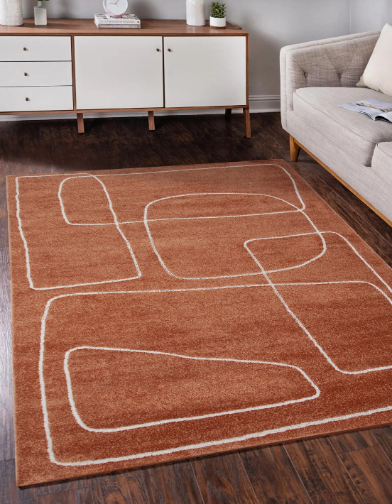 Tapis de salon moderne tissé plat STUDIO