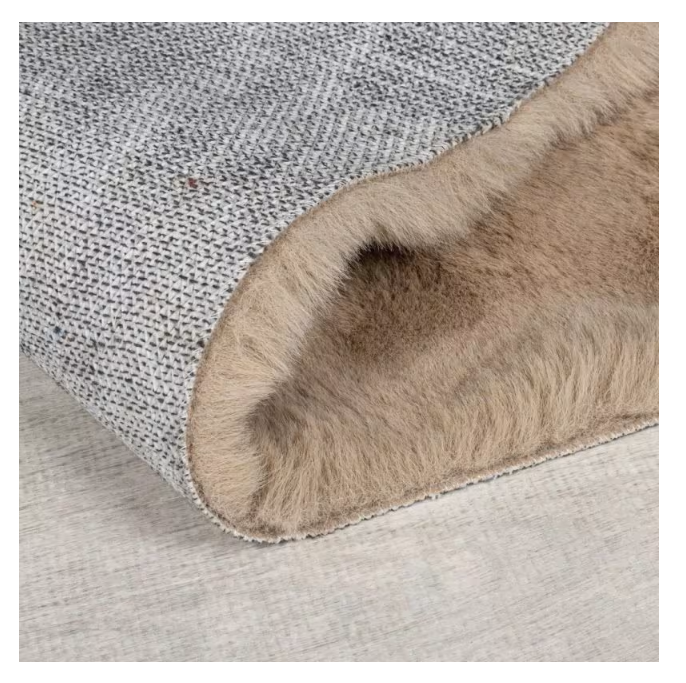 Tapis fausse fourrure honeycomb