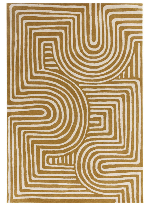 Tapis tufté main en laine twister