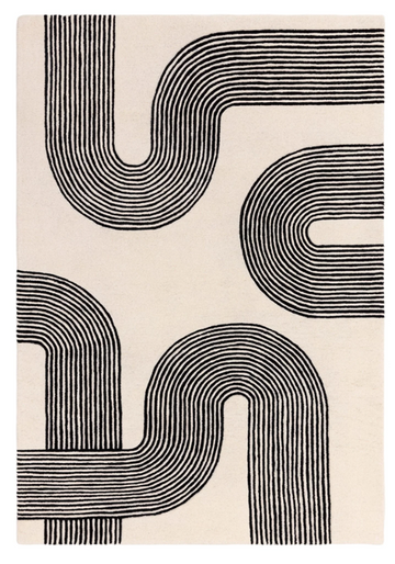 Tapis moderne tufté main en laine CROOK