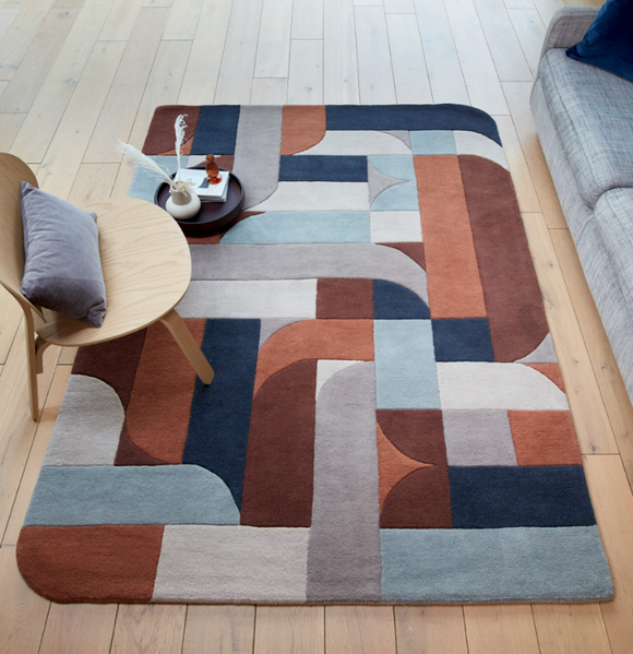 Tapis moderne tufté main en laine JINGA