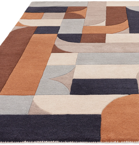 Tapis moderne tufté main en laine JINGA
