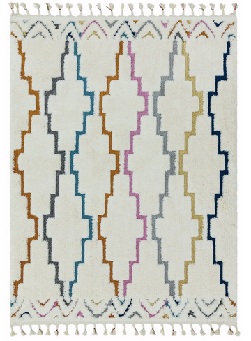 Tapis moderne à franges TRELLIS