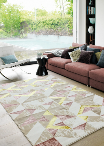 Tapis de salon moderne tissé plat FLAGGY