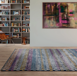 Tapis tissé plat moderne CHESS