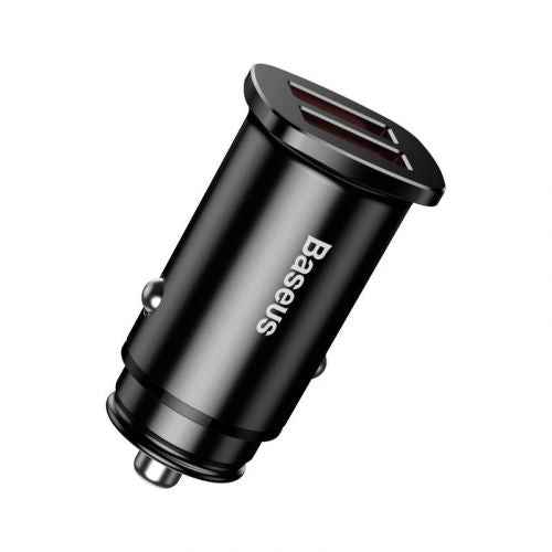 Baseus Square Car Charger / 2xUSB / QC3.0 / 5A / 30W