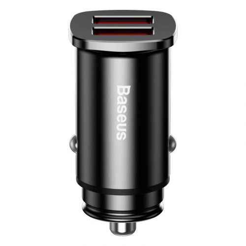 Baseus Square Car Charger / 2xUSB / QC3.0 / 5A / 30W