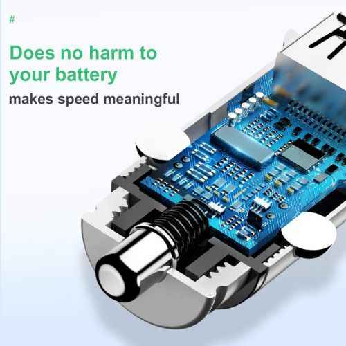 Baseus Square Car Charger / 2xUSB / QC3.0 / 5A / 30W