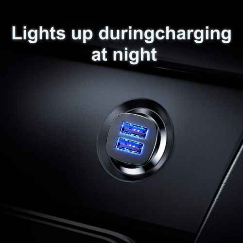 Baseus Square Car Charger / 2xUSB / QC3.0 / 5A / 30W