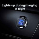 Baseus Square Car Charger / 2xUSB / QC3.0 / 5A / 30W