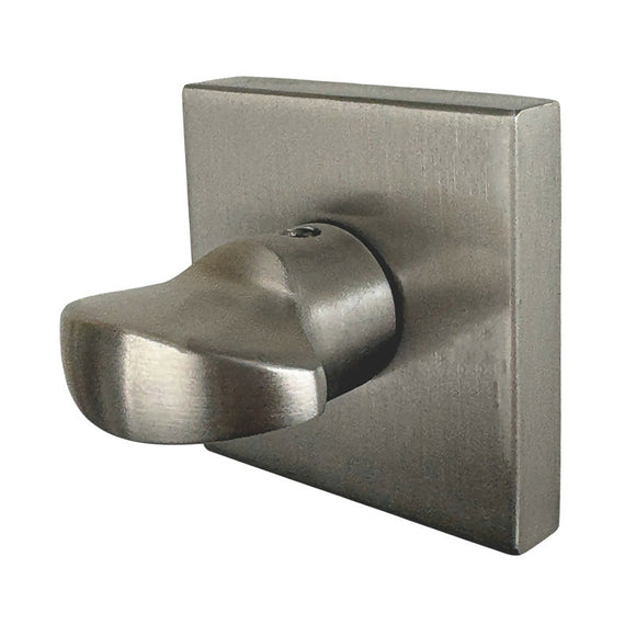 2 poignées de porte sur rosace ORION, Verrou de condamnation pour salle de bain/WC, Finition Inox 304 nickel mat