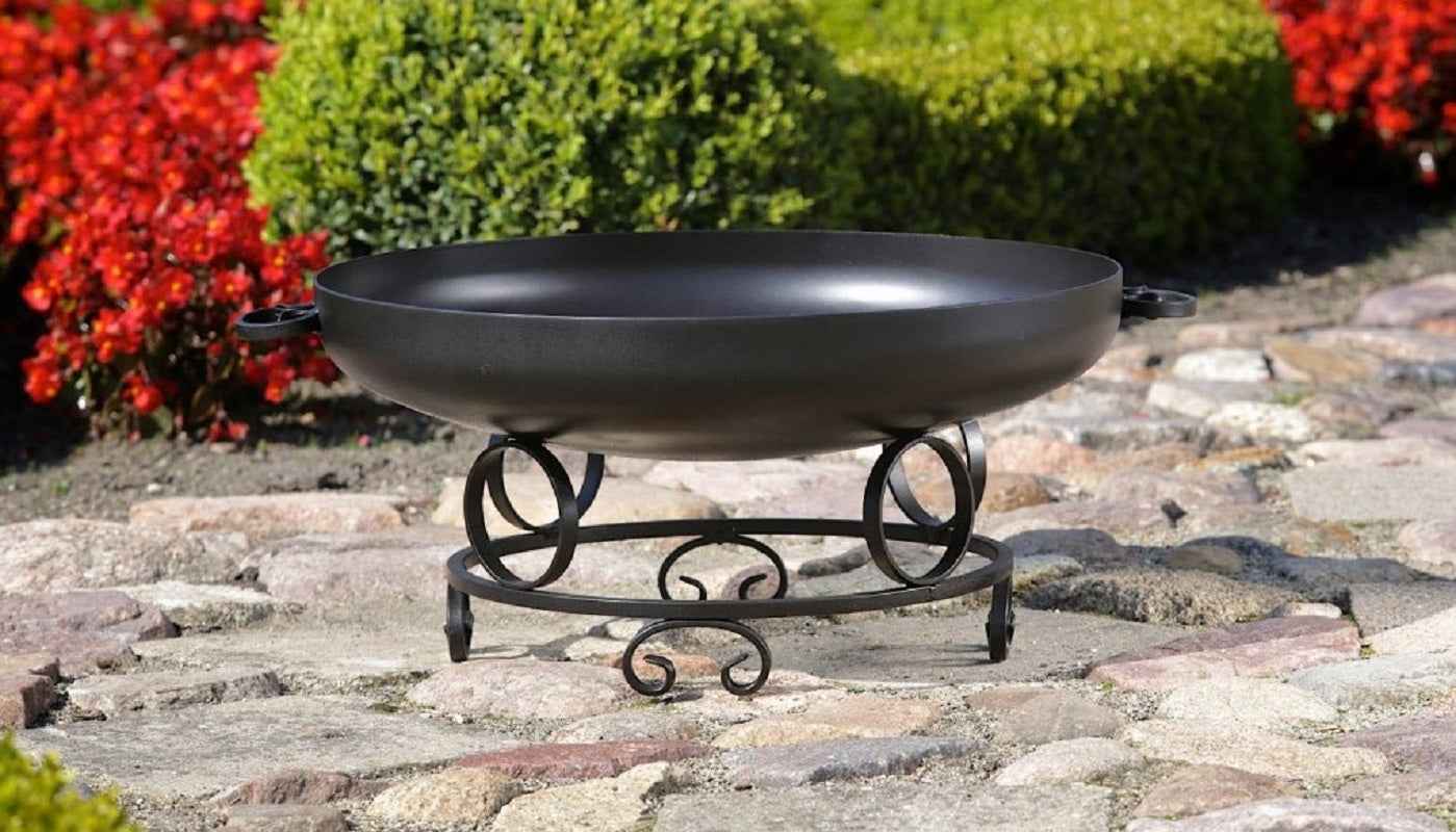 Chaudron en acier inoxydable 8 L avec couvercle sur trépied + brasero MALTASOA 70 cm