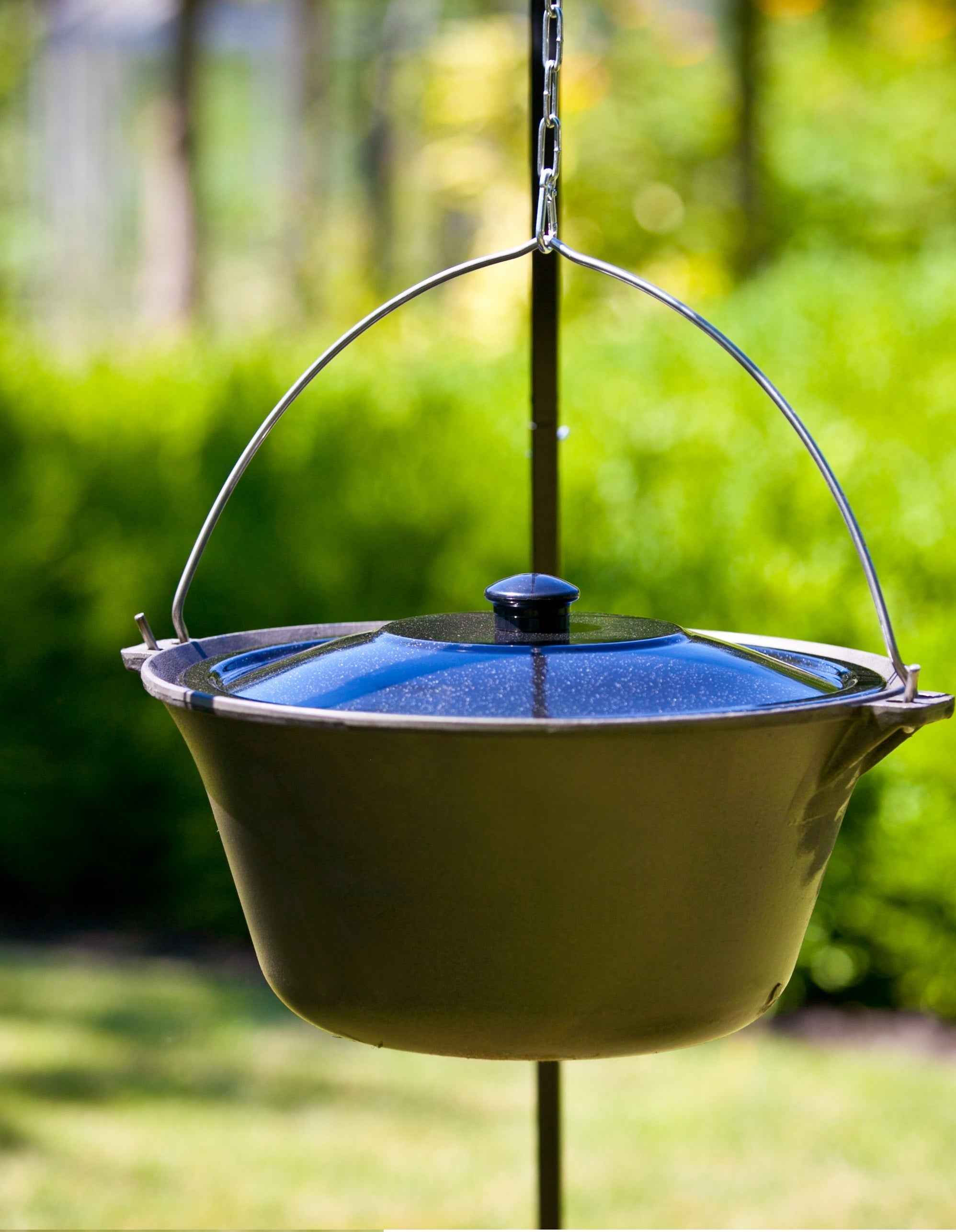 Chaudron hongrois goulash en fonte avec couvercle émaillé - 11 l - Clicktofournisseur.com