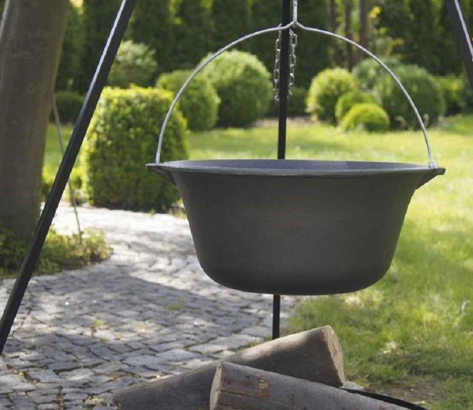 Chaudron hongrois goulash en fonte avec couvercle émaillé - 11 l - Clicktofournisseur.com