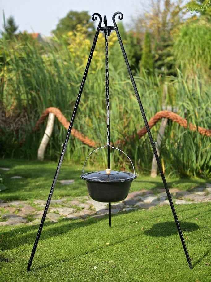 Chaudron pot émaillé avec couvercle avec trépied - 10l - Clicktofournisseur.com