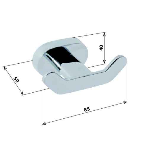 Cintre double oval 5x85x4 cm - Clicktofournisseur.com