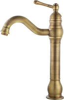 Ecost customer return Solepearl Bathroom Tap Antique Brass Retro Washbasin Tap High 360° Swivel Sing