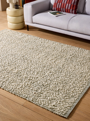 Tapis de salon et chambre tissé plat en laine MARCEL - 0