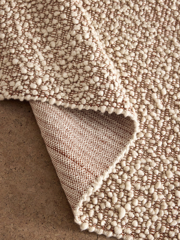 Tapis de salon et chambre tissé plat en laine MARCEL