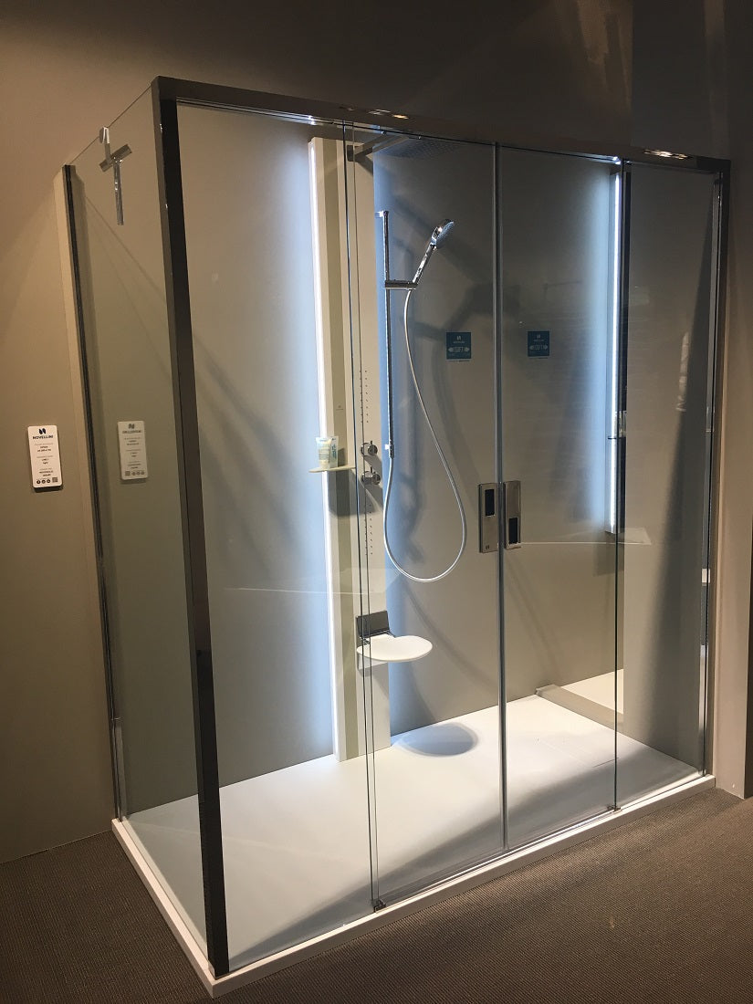 Colonne de douche mécanique avec éclairage led novellini line 1 215 cm - Clicktofournisseur.com