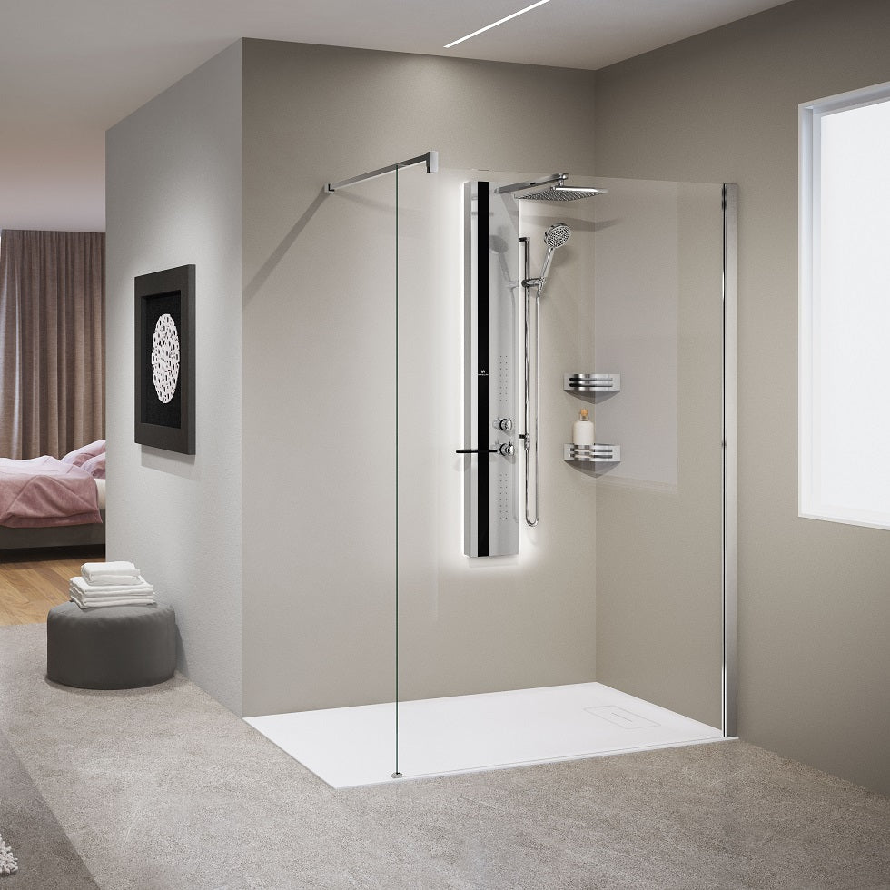 Colonne de douche mécanique avec éclairage led novellini line 2 150 cm - Clicktofournisseur.com