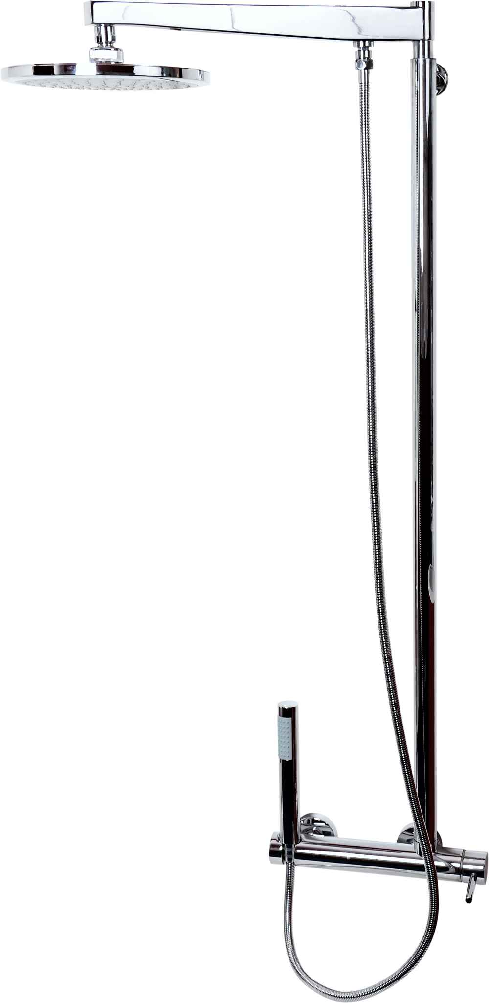 Colonne de douche ou baignoire seina en chrome + douchette - Clicktofournisseur.com