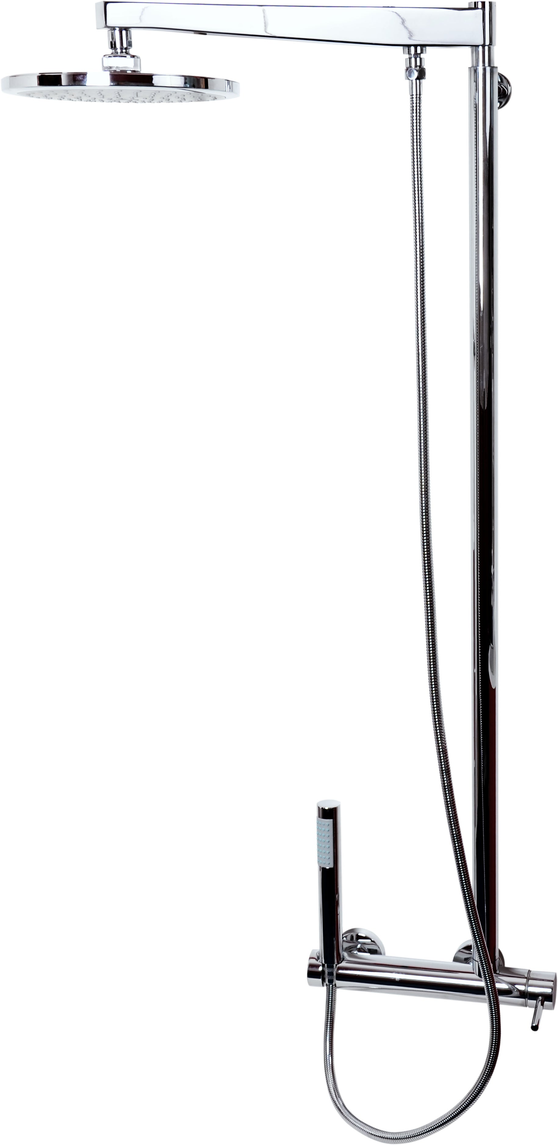 Colonne de douche ou baignoire seina en chrome + douchette - Clicktofournisseur.com