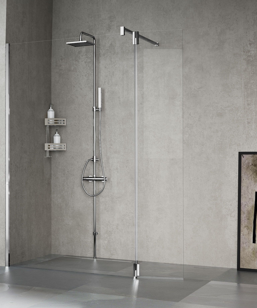 Colonne de douche sur pied thermostatique novellini easy1 225 cm en chrome - Clicktofournisseur.com