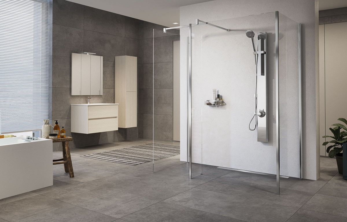 Colonne de douche suspendue thermostatique novellini revif 118 cm - Clicktofournisseur.com