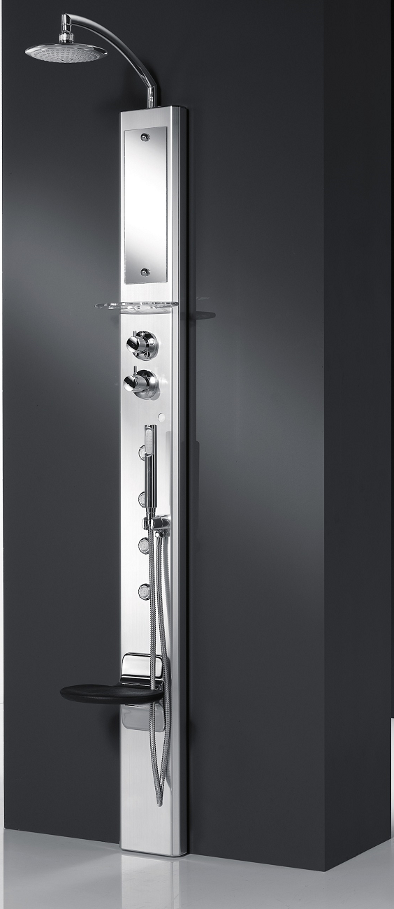 Colonne de douche thermostatique avec hydro-jets NOVELLINI THINK 1 210 cm clicktofournisseur.com